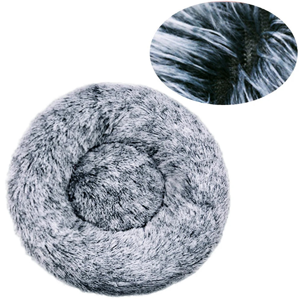 Cosy Plush Pet Bed — Round & Washable