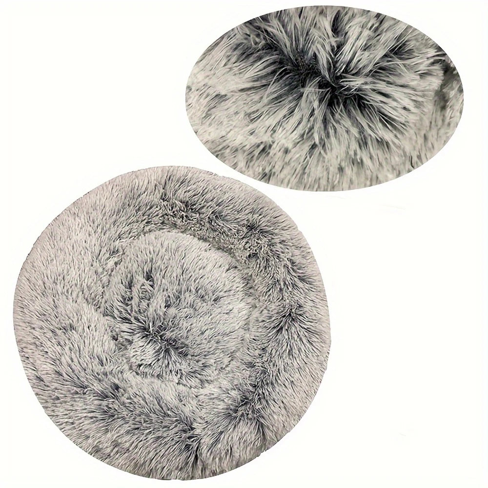 Cosy Plush Pet Bed — Round & Washable