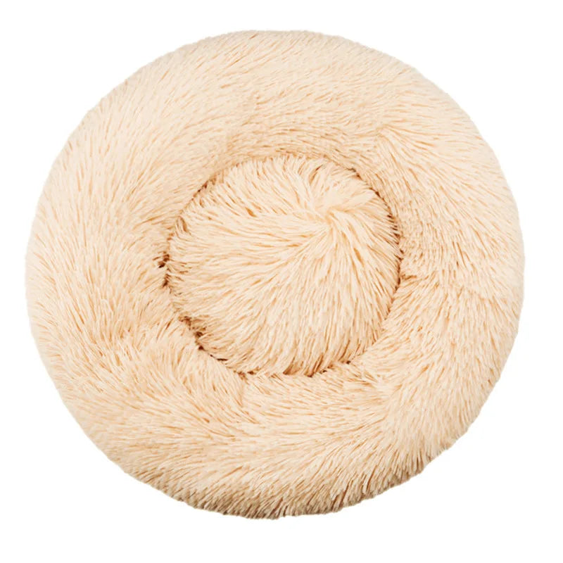 Cosy Plush Pet Bed — Round & Washable