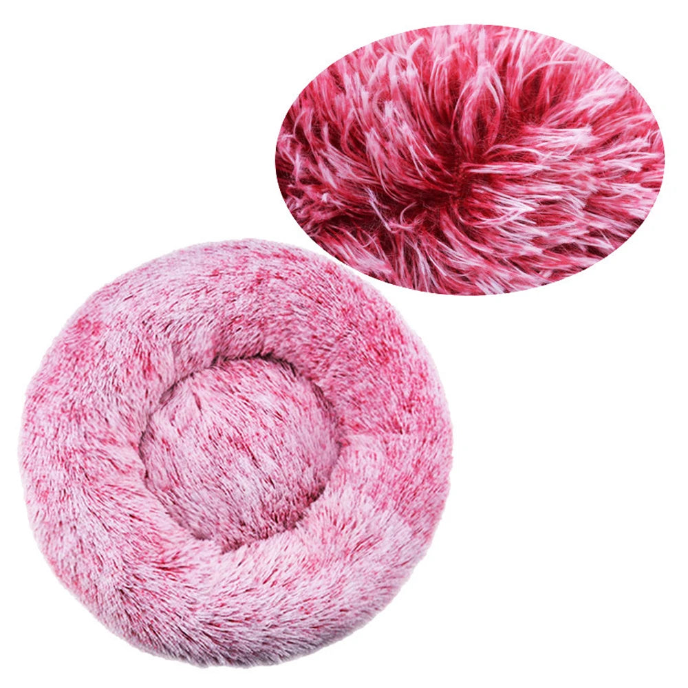 Cosy Plush Pet Bed — Round & Washable