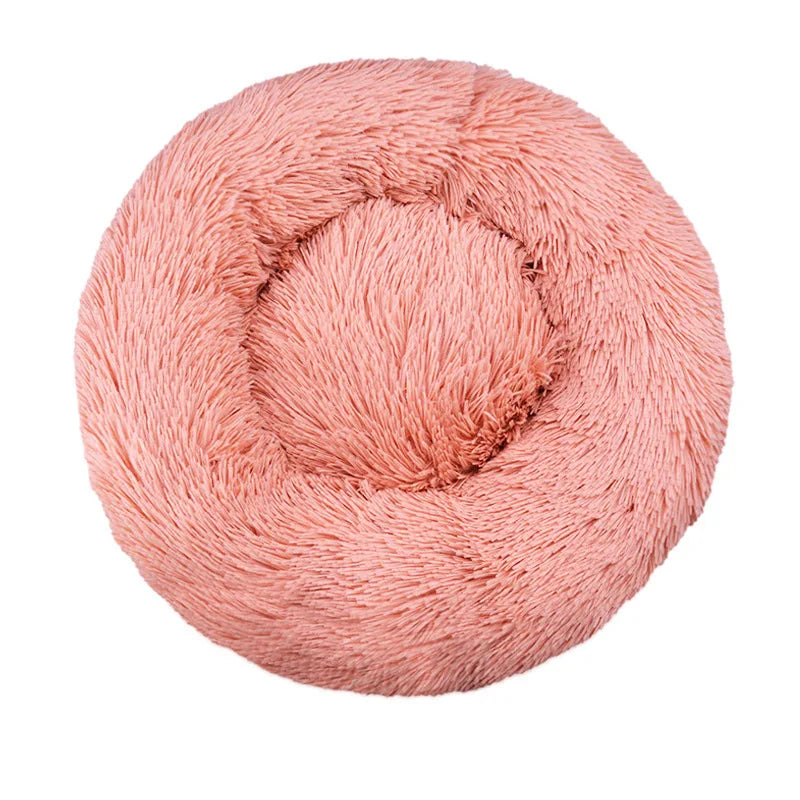 Cosy Plush Pet Bed — Round & Washable