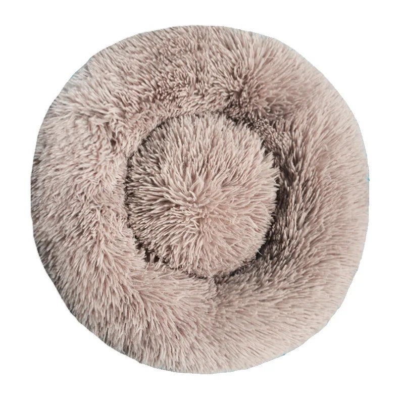 Cosy Plush Pet Bed — Round & Washable
