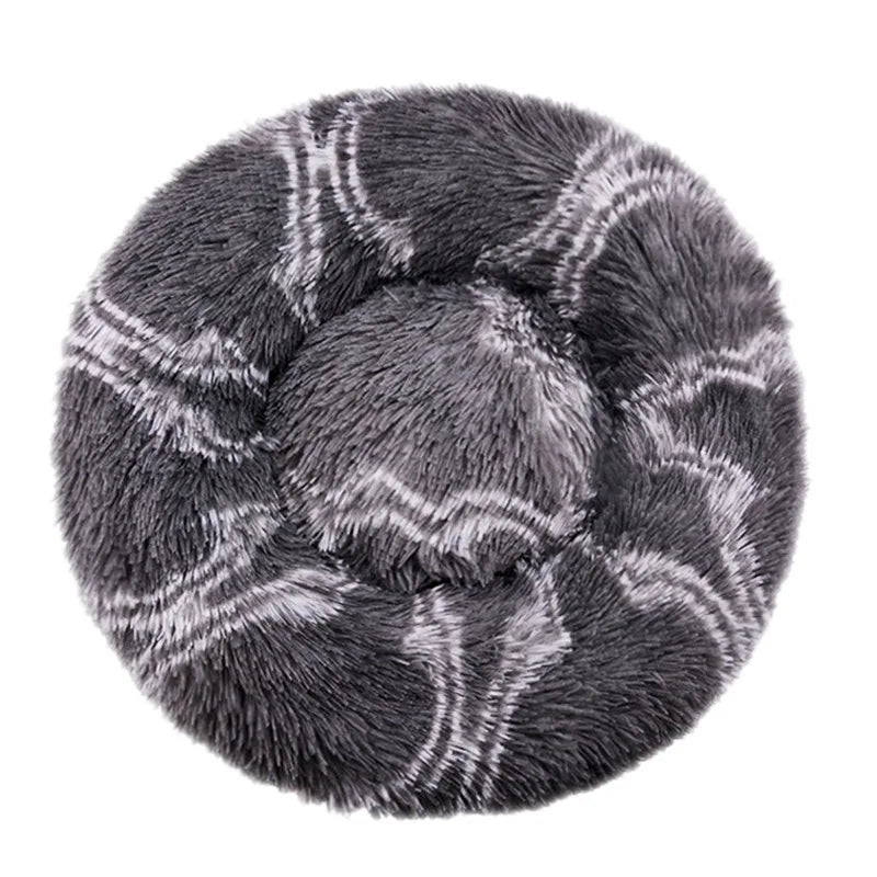Cosy Plush Pet Bed — Round & Washable