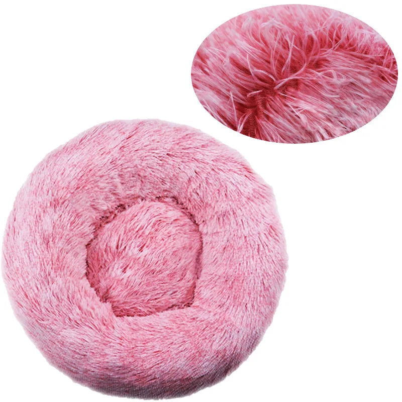 Cosy Plush Pet Bed — Round & Washable
