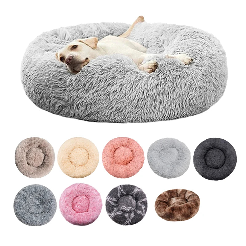 Cosy Plush Pet Bed — Round & Washable