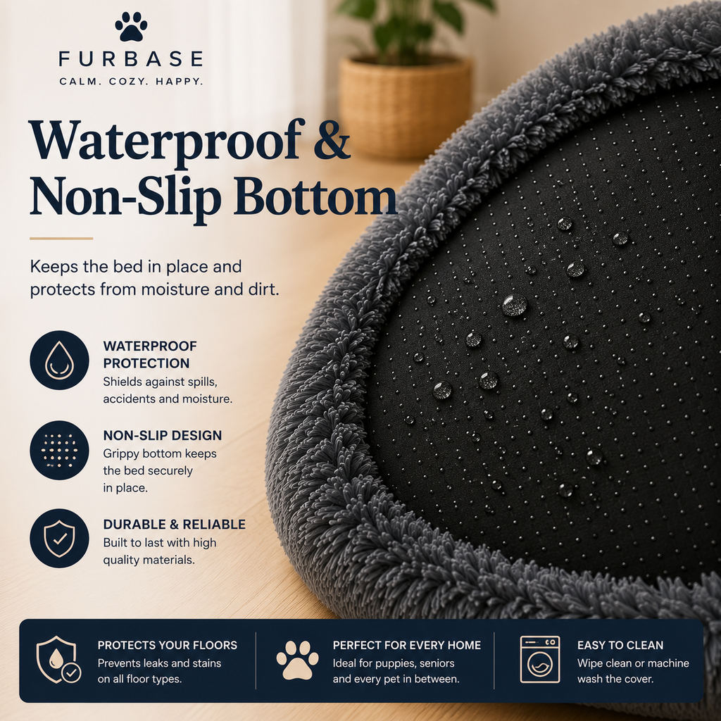 Furbase Calming Pet Bed — Anti Anxiety Dog & Cat Bed