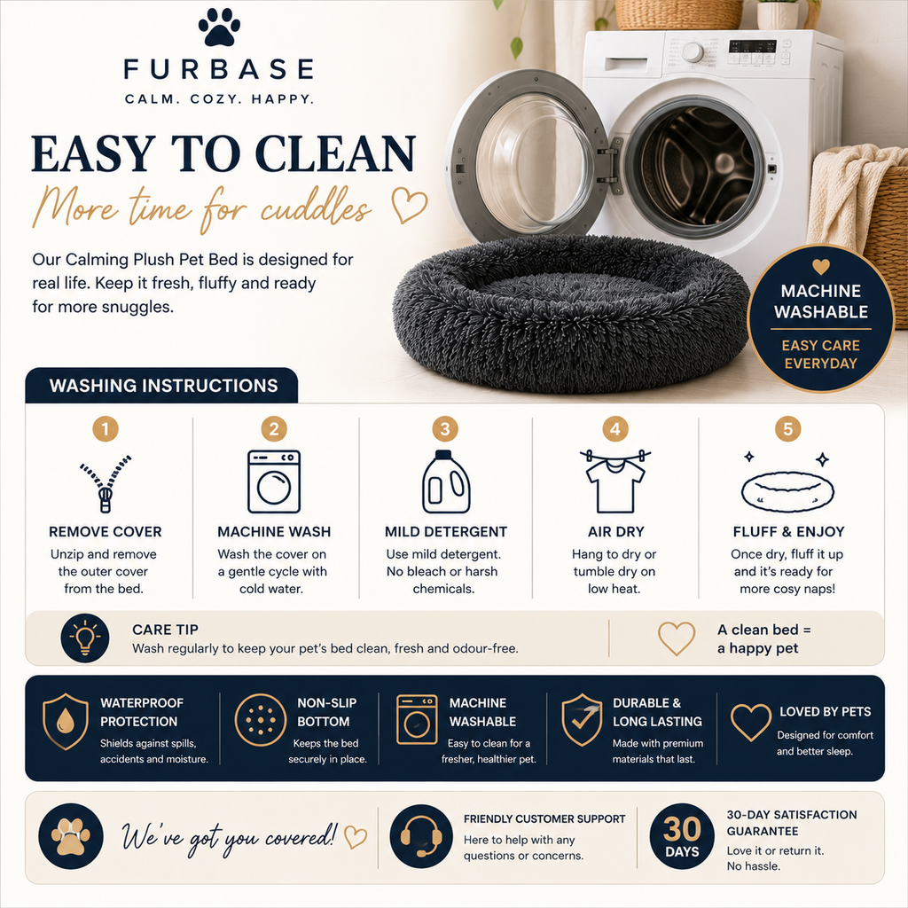 Furbase Calming Pet Bed — Anti Anxiety Dog & Cat Bed